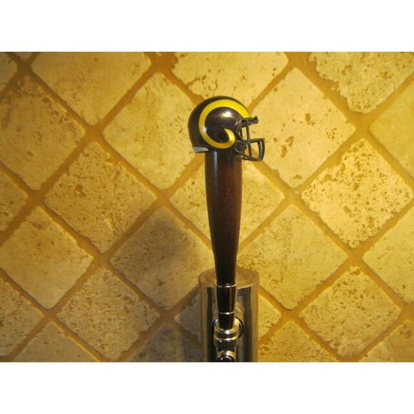 NFL Rams Beer Tap Handle Team Los Angeles Football Kegerator Brown Wood - Picture 3 of 4